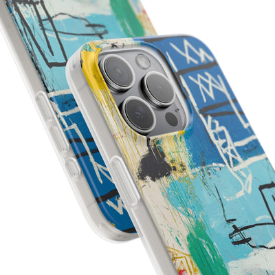 Azure Urban Scribble · Soft Phone Case for iPhone