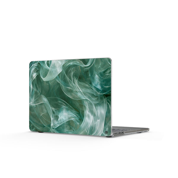Translucent Aqua Flow · Clear Hard Case for MacBook · Teal