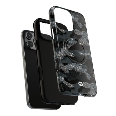 Glitter Shadow Camo · Tough 2.0 Magnetic Phone Case for iPhone · Black