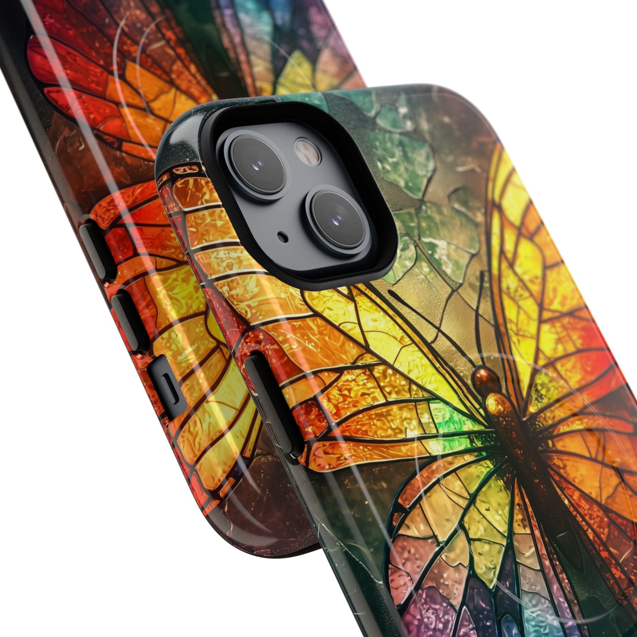Stained Glass Butterfly iPhone 14 Plus Case - Tough+