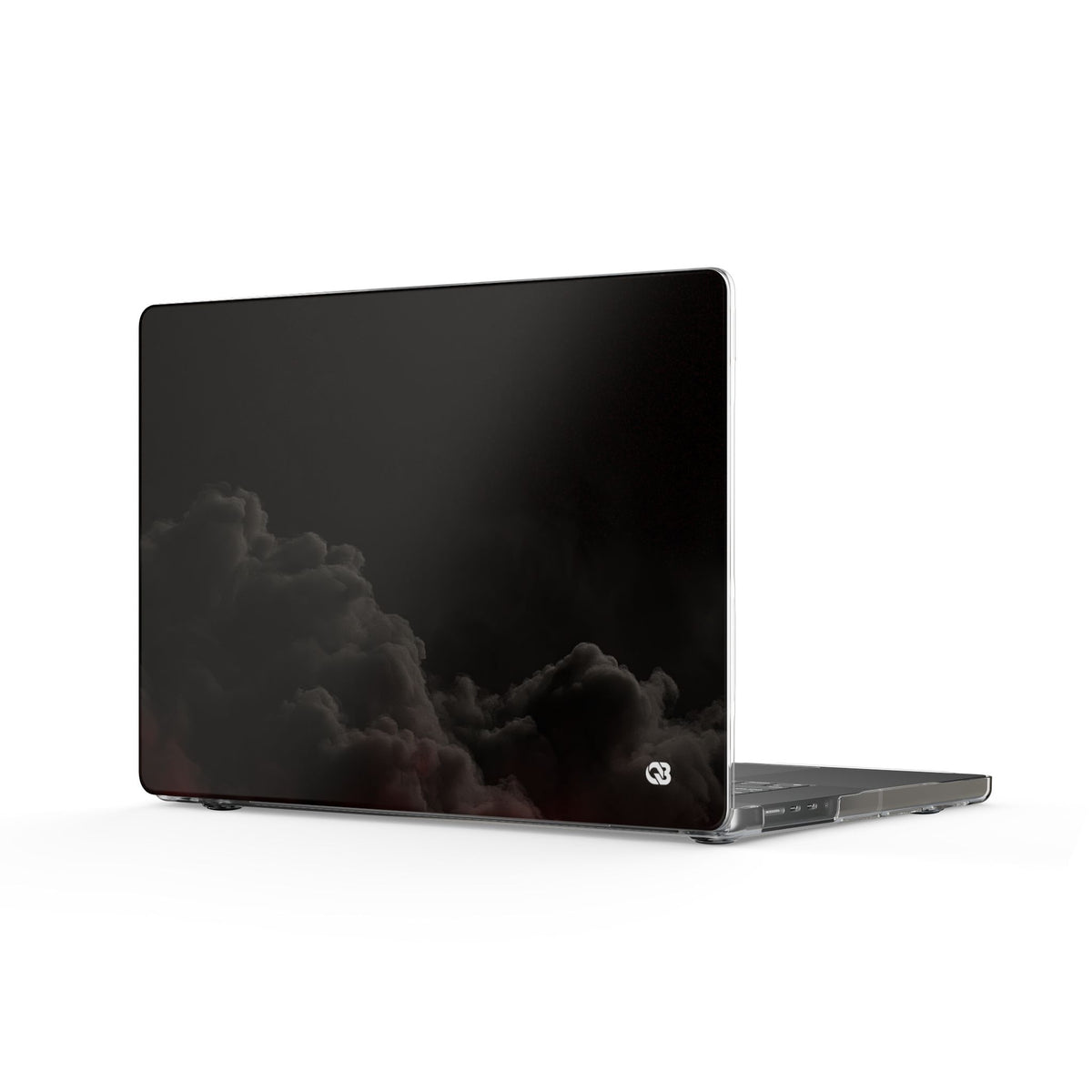 Crimson Fog Void · Clear Hard Case for MacBook · Black