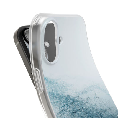 Teal Lite Phone Case for iPhone - Cyan Vector Lattice