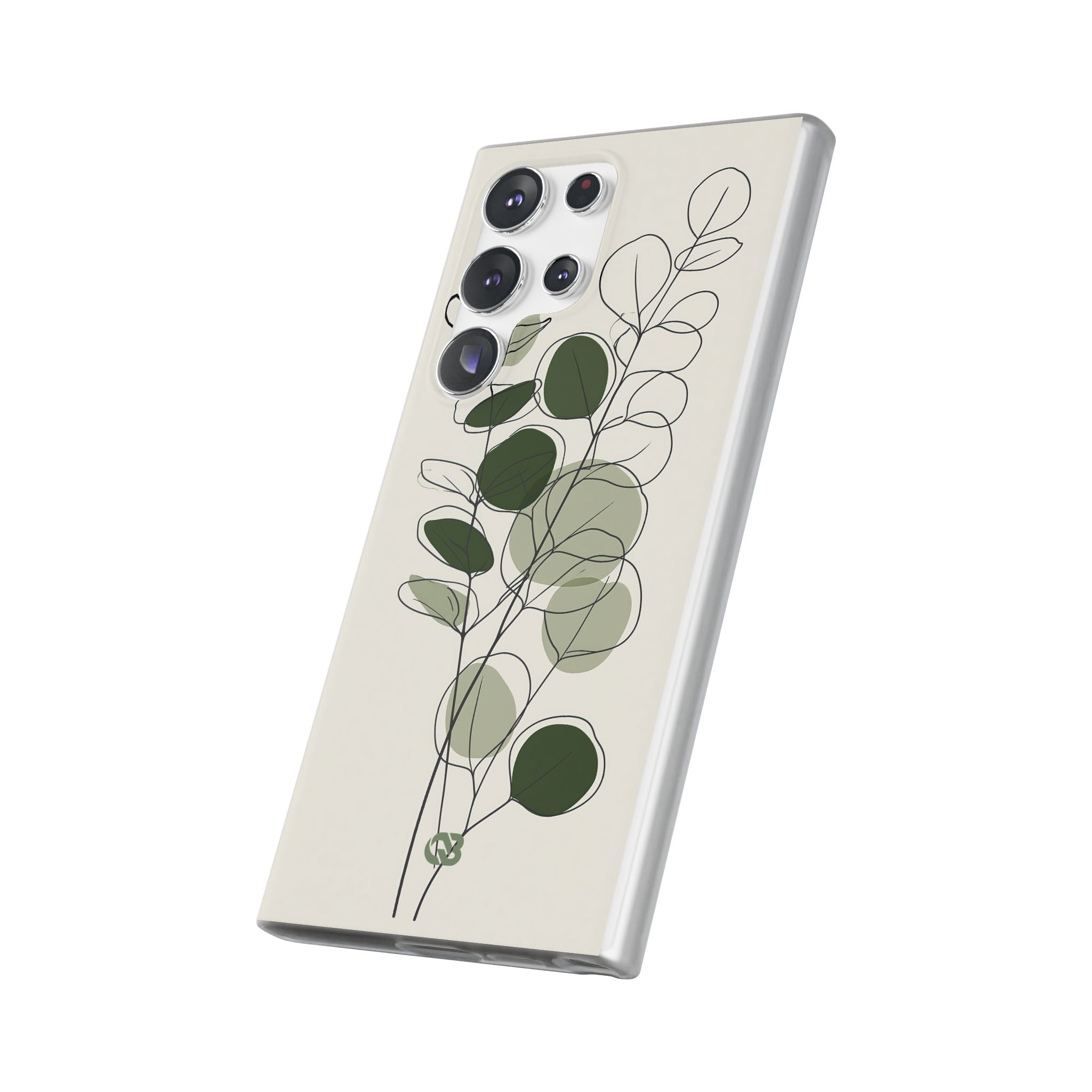 Green Lite Phone Case for Samsung - Muted Eucalyptus Sketch
