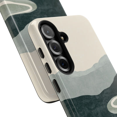 Green Tough Phone Case for Samsung - Misty Sage Valley