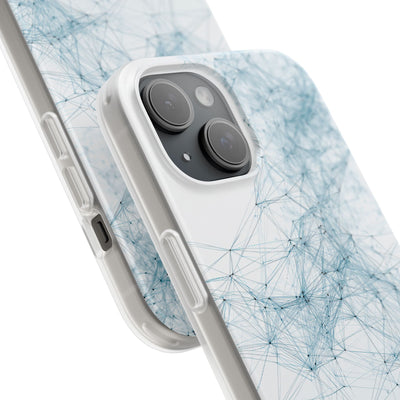 Blue Lite Phone Case for iPhone - Glacial Neural Web