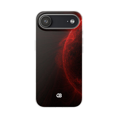 Red Lite Phone Case for iPhone - Solar Crimson Flare