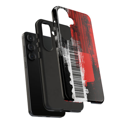 Distorted Barcode · Tough Phone Case for Samsung · Black