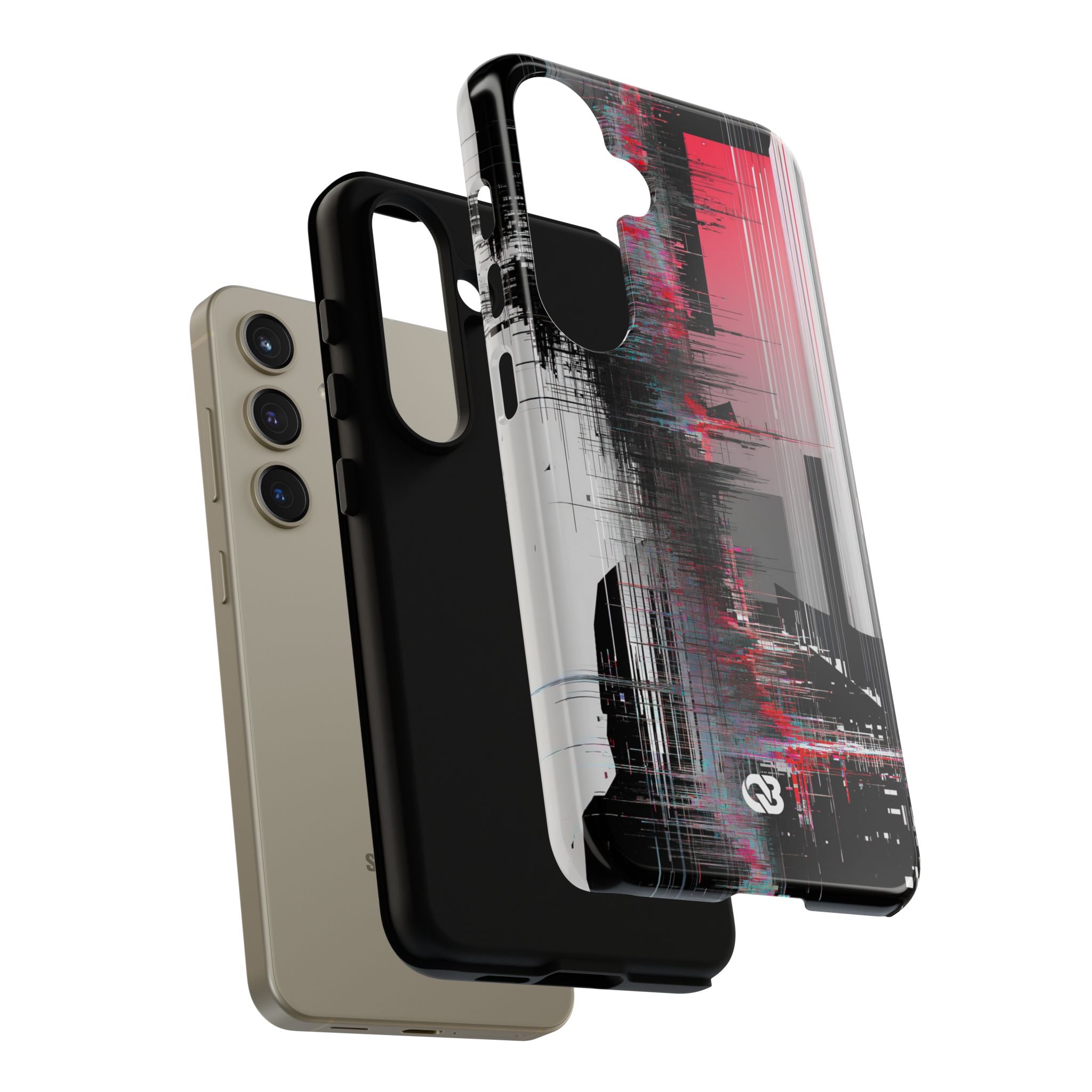 Black Tough Phone Case for Samsung - Crimson Data Leak