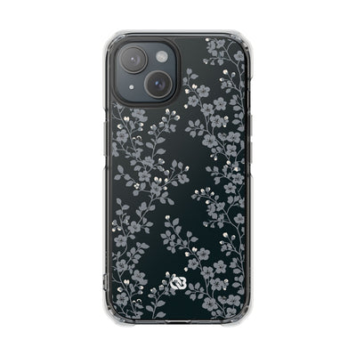 Nocturne Blossom Branch · Clear Impact Magnetic Phone Case for iPhone ·  Black