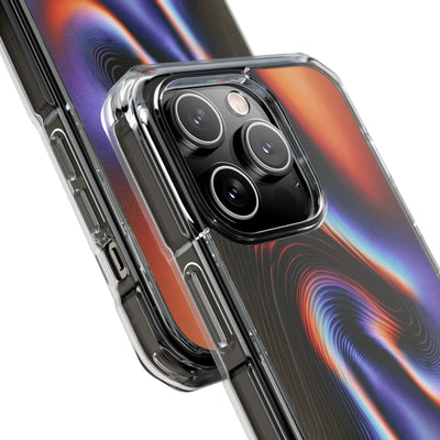 Prismatic Resonance · Clear Impact Magnetic Phone Case for iPhone · Purple