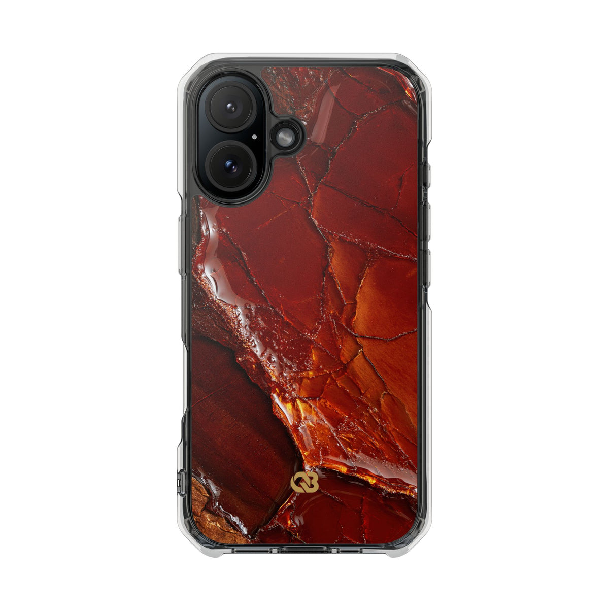 Amber Embrace · Clear Impact Magnetic Phone Case for iPhone · Brown