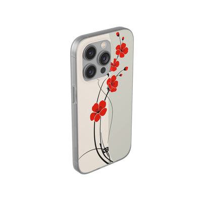 Red Lite Phone Case for iPhone - Crimson Plum Ink