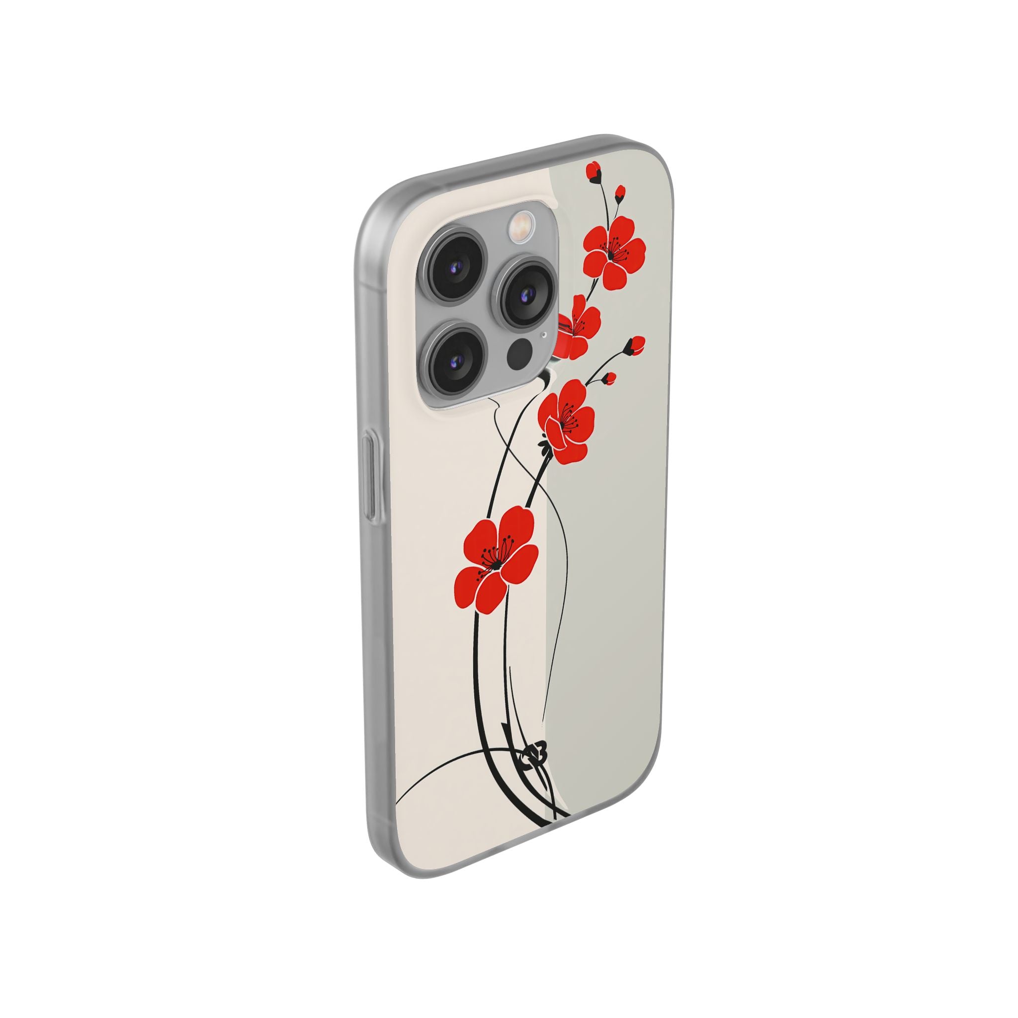 Red Lite Phone Case for iPhone - Crimson Plum Ink