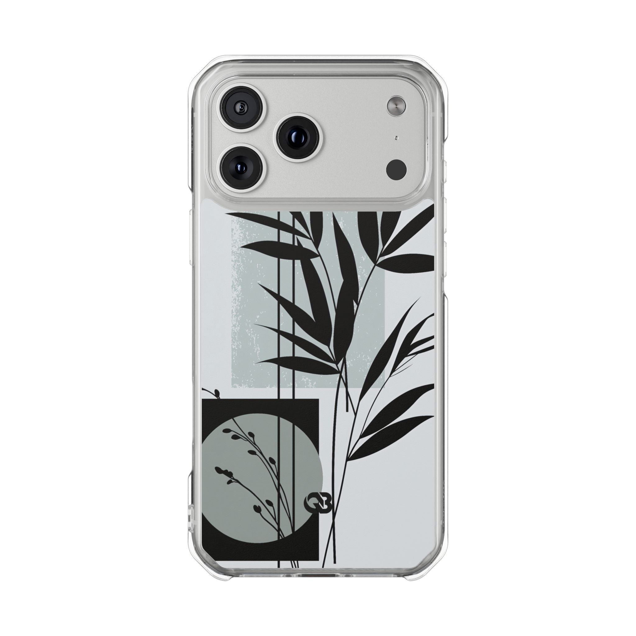 Grey Impact MagSafe Phone Case for iPhone - Sage Bamboo Noir