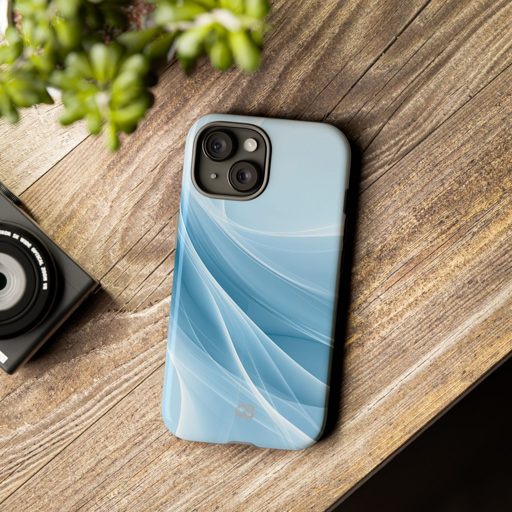 Blue Tough Phone Case for iPhone - Arctic Silk Drift