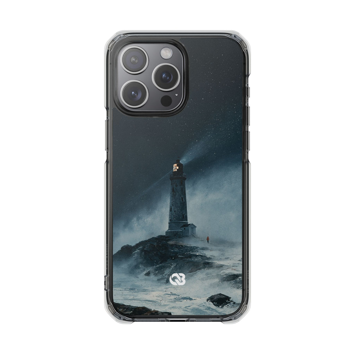 Nordic Coastal Beacon · Clear Impact Magnetic Phone Case for iPhone · Blue