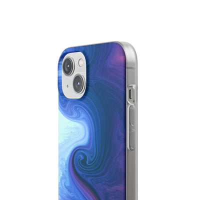 Azure Fluid Swirl · Lite Phone Case for iPhone ·  Blue