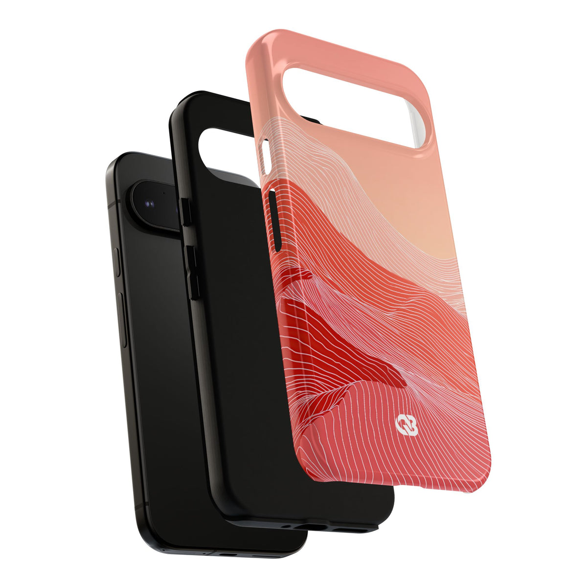 Coral Ridge Contours · Tough Phone Case for Pixel ·  Red