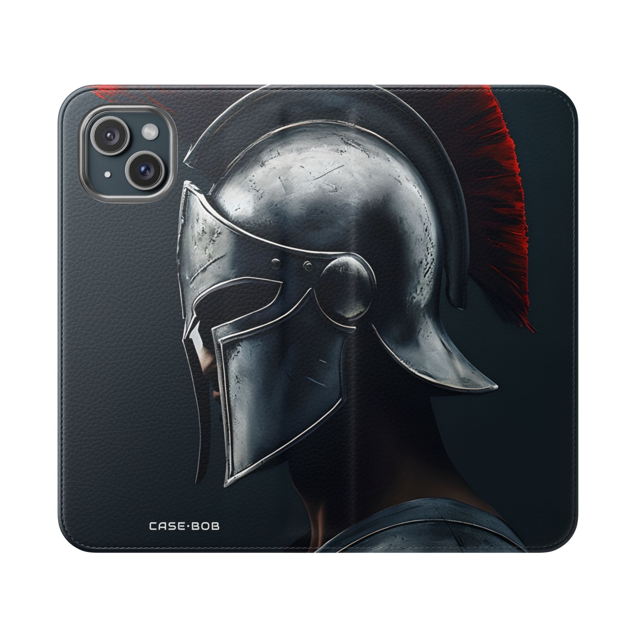 Silver Spartan - iPhone 15 Plus Case - Wallet