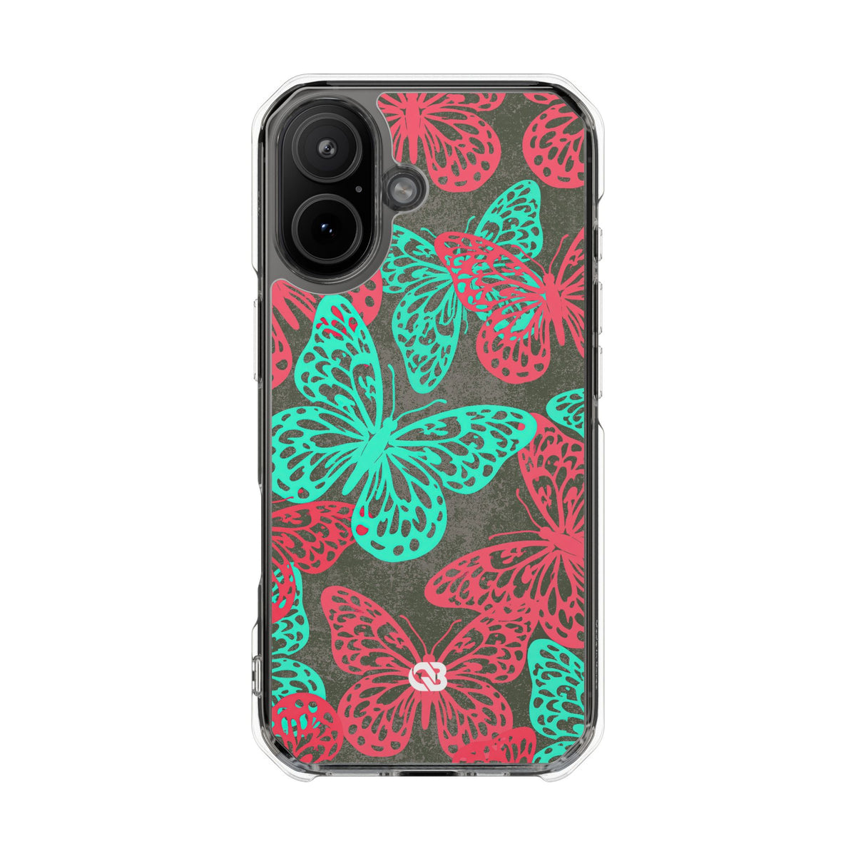 Electric Papillon · Clear Impact Magnetic Phone Case for iPhone · Pink