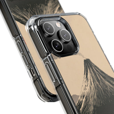 Beige Impact MagSafe Phone Case for iPhone - Obsidian Ink Summit