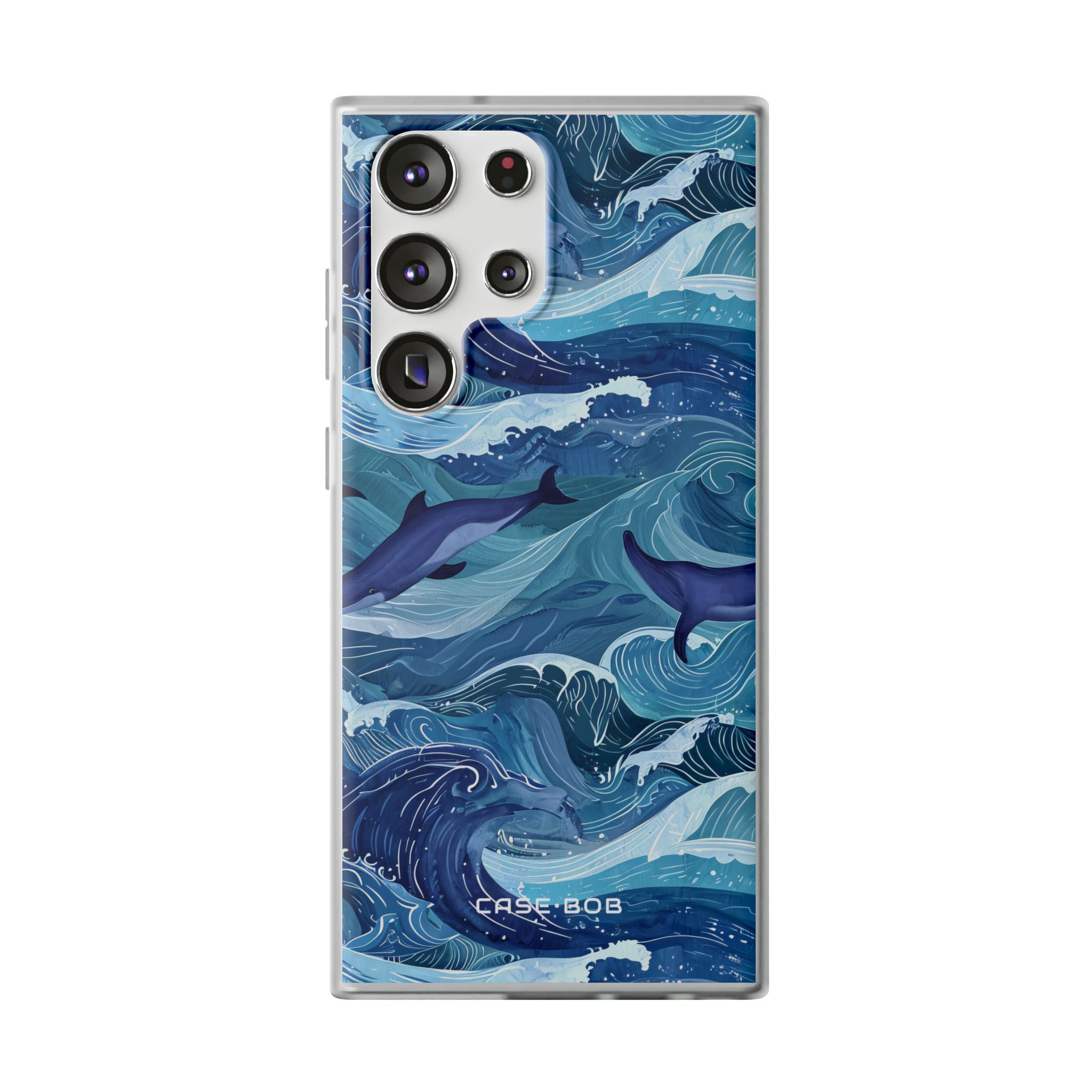 Delfiini-aallot Samsung S23 Ultra -pehmeä suojakotelo