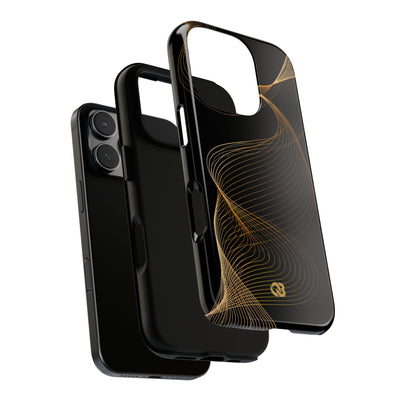 Gold Tough Phone Case for iPhone - Burnished Bronze Helix