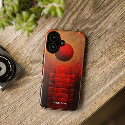 Crimson Orbit iPhone 16 Plus Case - Tough