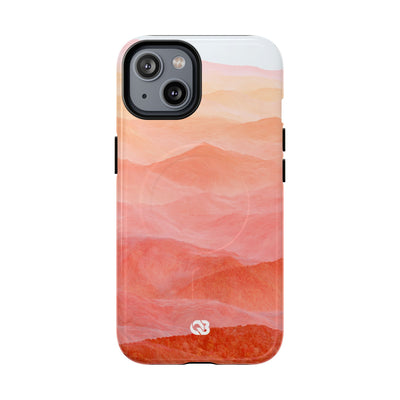 Alpenglow Ridge Vista · Tough 2.0 Magnetic Phone Case for iPhone · Orange