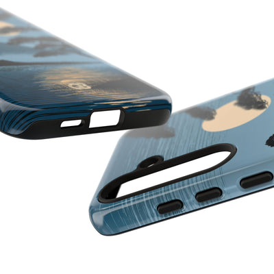 Blue Tough Phone Case for Samsung - Midnight Kyoto Pine
