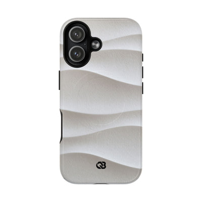 White Tough 2.0 Magsafe Phone Case for iPhone - Arctic Flow Ridges