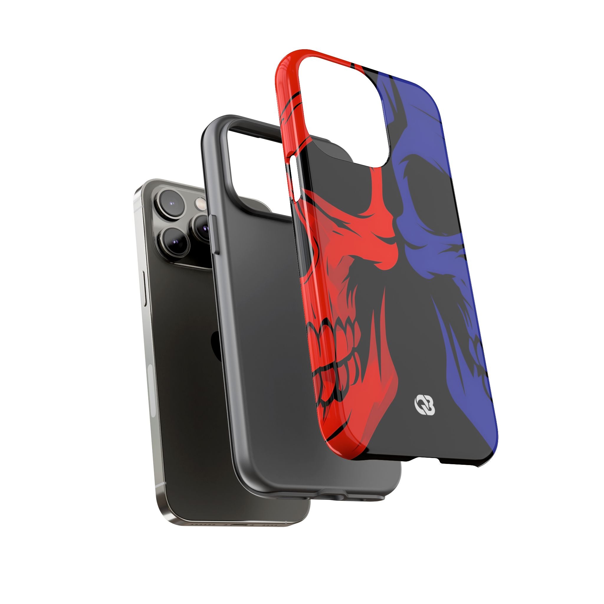 Crimson Cobalt Skulls · Tough Phone Case for iPhone