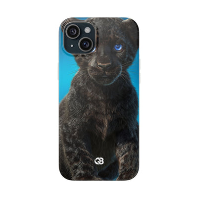 Sapphire Gaze Panther · Soft Phone Case for iPhone