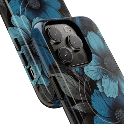 Obsidian Blue Petals · Tough+ Phone Case for iPhone · Magsafe