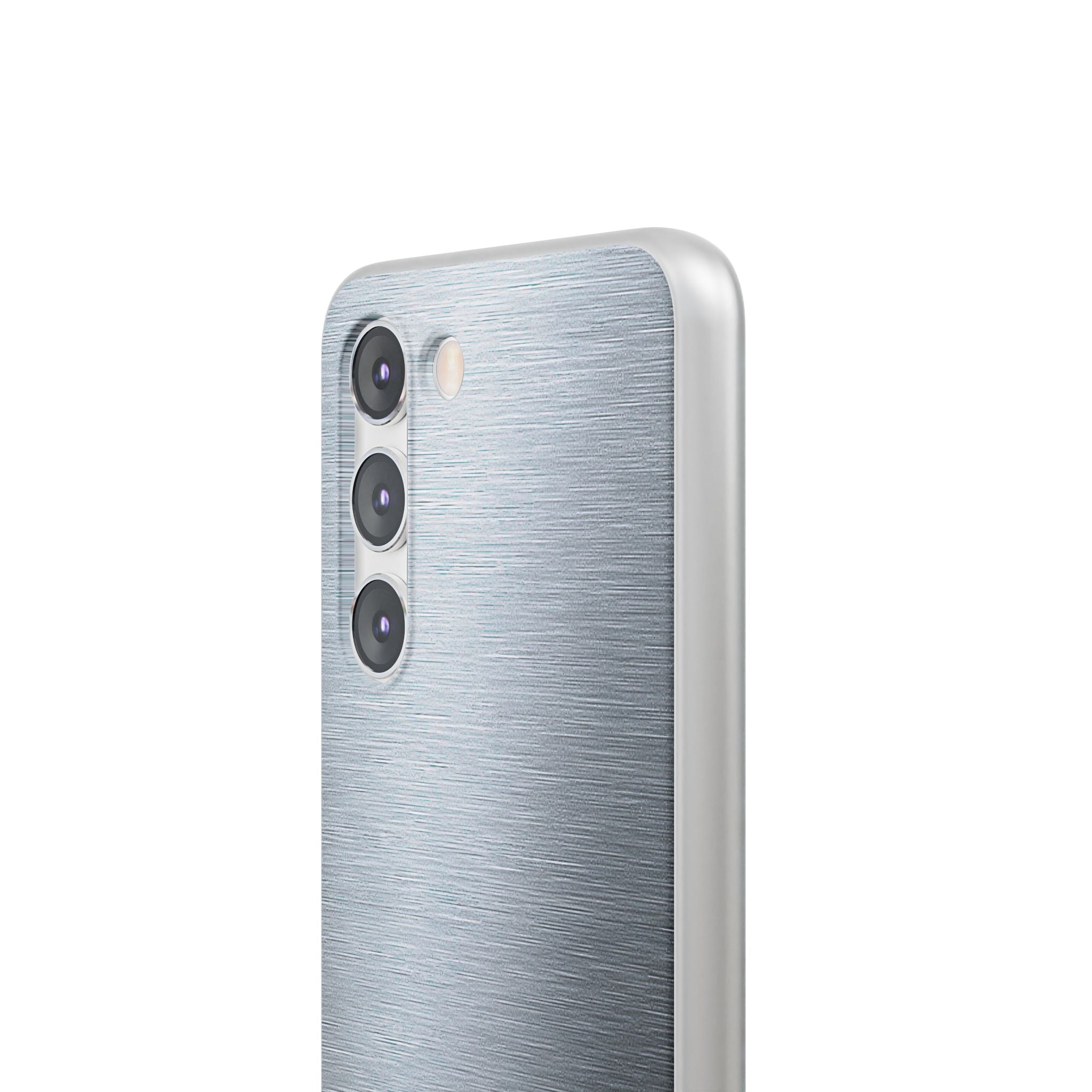 Silver Lite Phone Case for Samsung - Satin Chrome Grain
