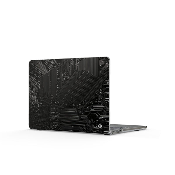 Obsidian Circuitry · Clear Hard Case for MacBook · Black