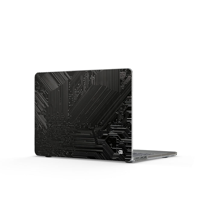 Obsidian Circuitry · Clear Hard Case for MacBook · Black