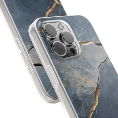 Jagged Vein Navy iPhone 16 Pro Max Case - Soft