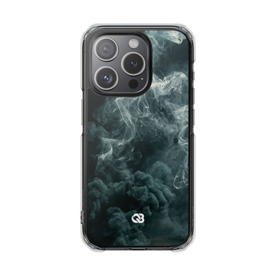 Luminescent Vapor Drift · Clear Impact Magnetic Phone Case for iPhone · Teal