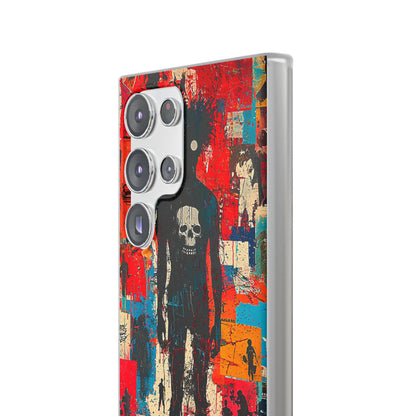 Piikikäs pääkallo siluetti Samsung S23 Ultra -pehmeä suojakotelo