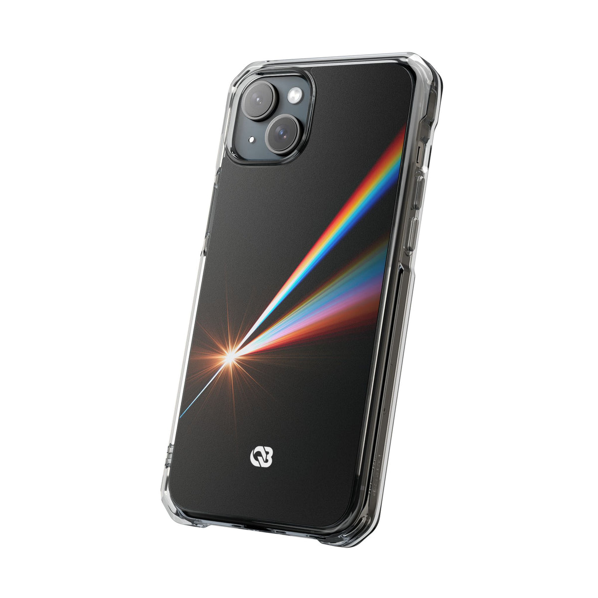 Spectral Refraction · Clear Impact Magnetic Phone Case for iPhone · Black