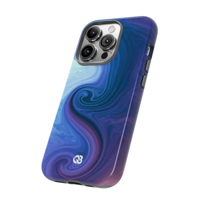 Azure Fluid Swirl · Tough Phone Case for iPhone · Blue