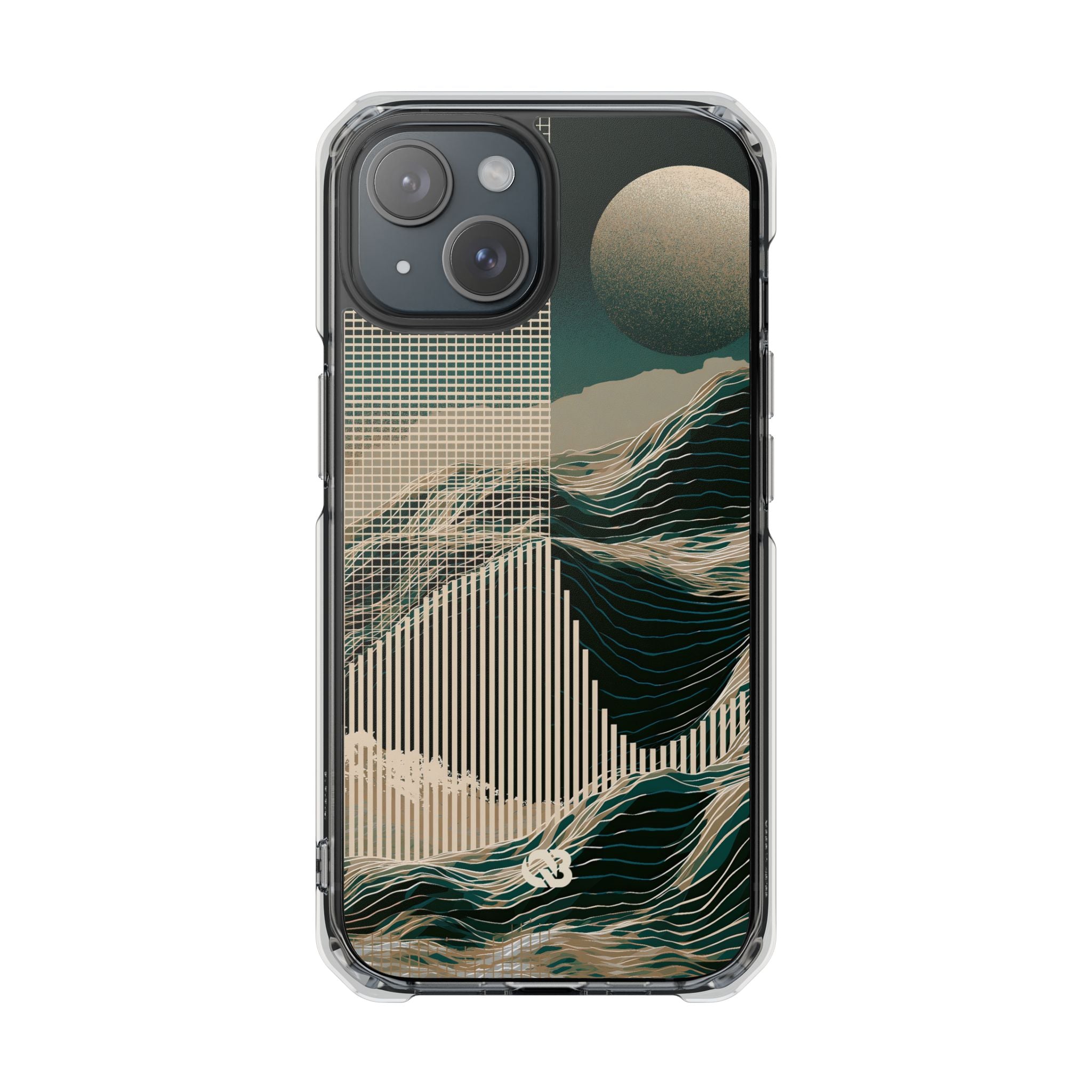 Green Impact MagSafe Phone Case for iPhone - Lunar Moss Topography