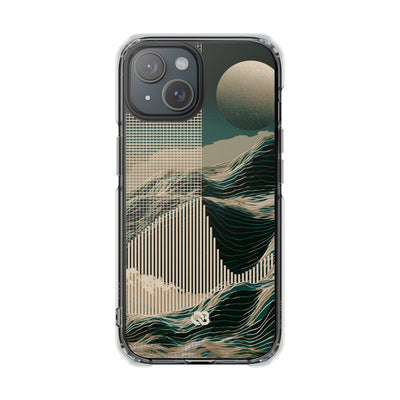 Green Impact MagSafe Phone Case for iPhone - Lunar Moss Topography
