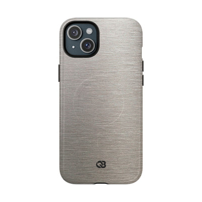 Brushed Silver Alloy · Tough 2.0 Magnetic Phone Case for iPhone · Silver