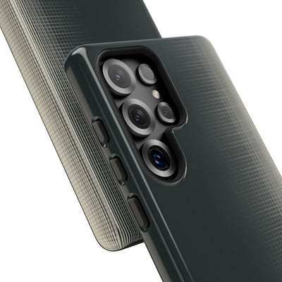 Grey Tough Phone Case for Samsung - Charcoal Tech Grid