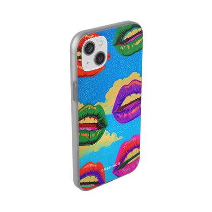 Bunte Lipscape iPhone 14 Plus Case - Soft