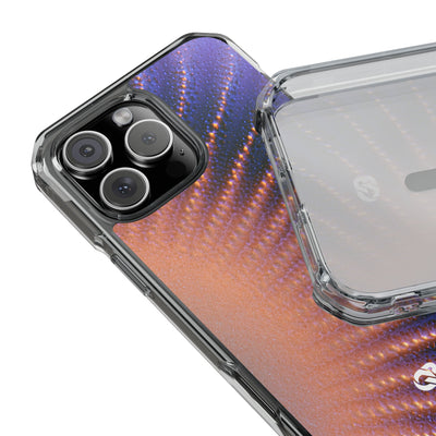 Luminous Aura Burst · Clear Impact Magnetic Phone Case for iPhone · Blue