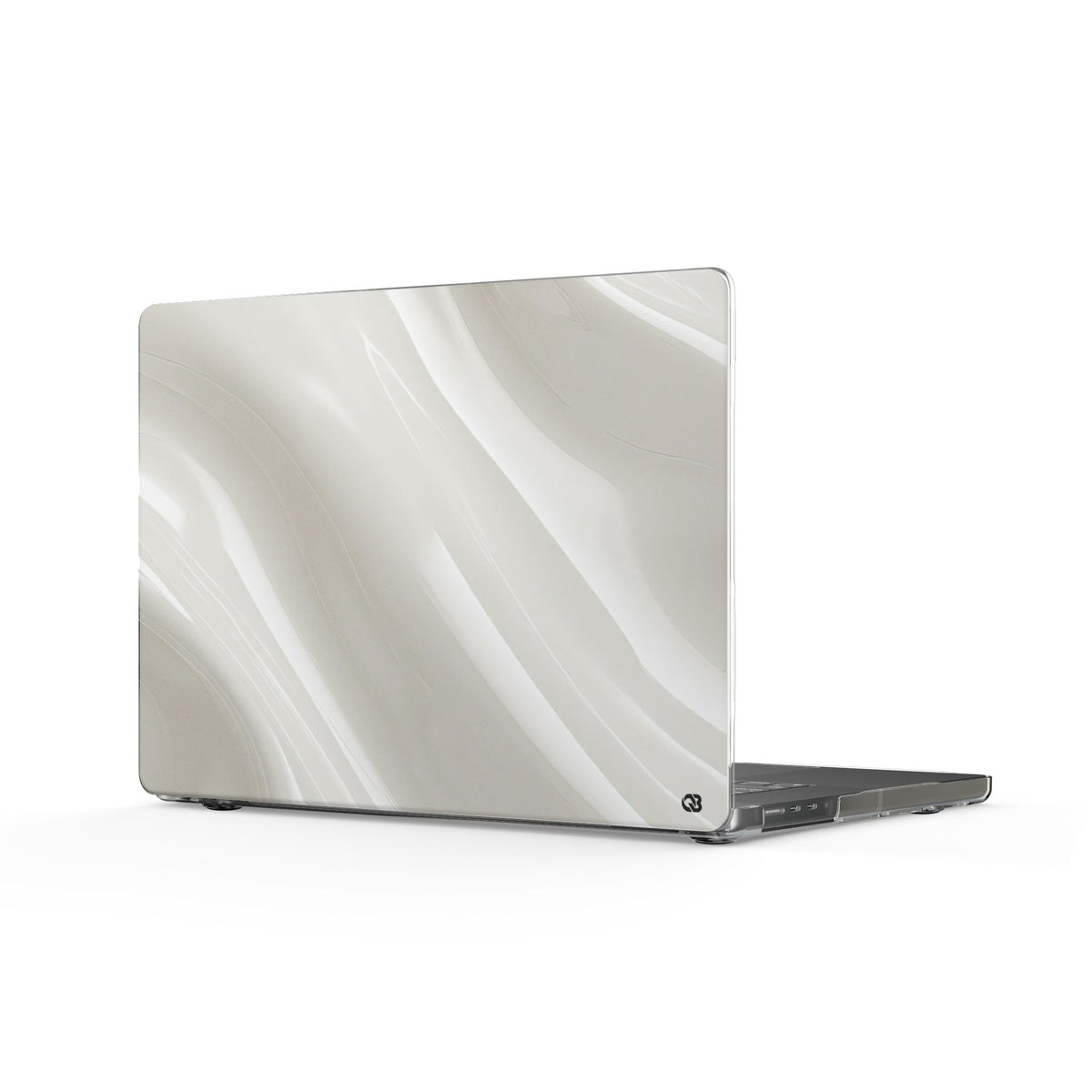 Liquid Enamel Fold · Clear Hard Case for MacBook · White