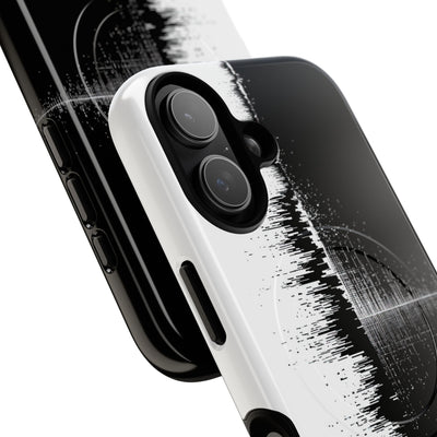 Black Tough 2.0 Magsafe Phone Case for iPhone - Static Signal Split